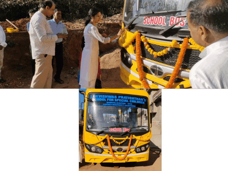 School Bus for Lokvishwas Pratishthan, Quepem
